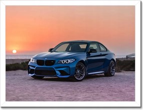 Poszterek keretben 40x30 Tájkép Bmw Naplemente