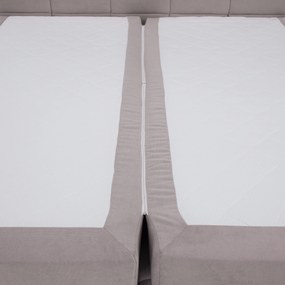 Boxspring ágy, 180x200, szürkésbarna Taupe, APRIL