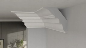 Mennyezeti díszléc DLP46 8cm x 8cm párkány stukkó Xps Decorem