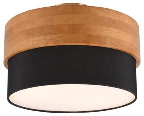 Fekete-natúr színű mennyezeti lámpa textil búrával Seasons – Trio