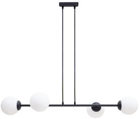 Csillár zsinóron FIRA 4xE27/60W/230V fekete