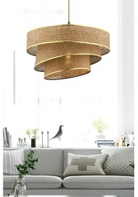 COUPER zsinóros csillár 1xE27/60W/230V barna/arany