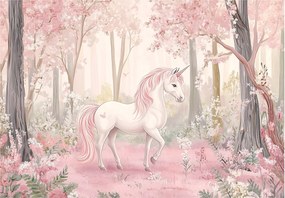 Fotótapéta Lányoknak Unikornis Erdő Tapéta Gyerekszoba 300x210