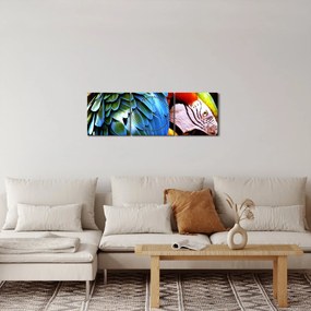 Kép - Papagáj (órával) (90x30 cm)
