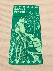 Strandtörülköző zöld 75x160 cm