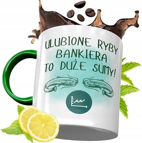 Zöld Bögre Bankárnak Születésnapi Ajándék fényképes nyomtatással