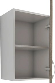 Benita 1 ajtós Felső konyhaszekrény Sonoma Tölgy-Fehér 40x30x60 cm