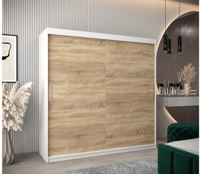 Ruhásszekrény 200 cm Toki (matt fekete + szonoma tölgy). 1064848