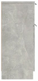 2 db betonszürke szerelt fa tálalószekrény 30 x 30 x 70 cm
