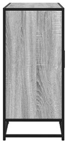 szürke sonoma színű szerelt fa tálalószekrény 92 x 35 x 76 cm