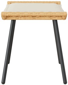 Kertiszékek 2 db Természetes 50x40x45 cm Polirattan