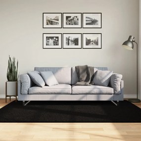 HUARTE fekete rövid szálú puha és mosható szőnyeg 140 x 200 cm