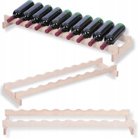 Palacktartó állvány moduláris fa bortartó állvány 1x10 Építs úgy, mint az építőkockák