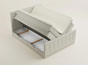 Bézs ágyneműtartós boxspring ágy 180x200 cm Caya – Maison de Rêve