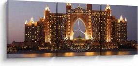 Kép egy épületról Dubajban (órával) (90x30 cm)