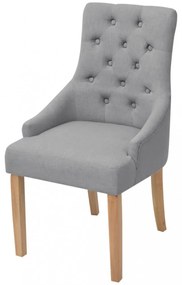 6 db világosszürke szövet étkezőszék