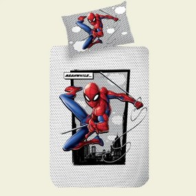Pókember -Spiderman fehér ágyneműhuzat