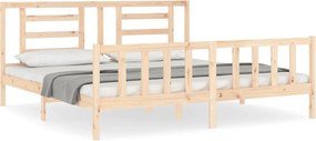 vidaXL tömör fenyőfa ágy matrac nélkül 200 x 200 cm