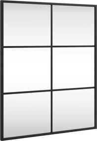 vidaXL fekete téglalap alakú vas fali tükör 50 x 60 cm