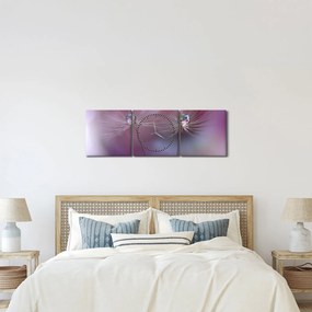 A cseppek képe a bolyhon (órával) (90x30 cm)