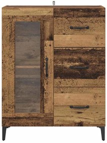 Széf fiókkal Öreg fa 69,5 x 34 x 90 cm Műszaki fa és vas