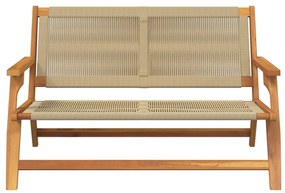 Kerti Pad Bézs 76x122x73 cm Tömör Akácfából