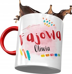 Piros Bögre Olívia Barátnők Nyomtatott Fotóval