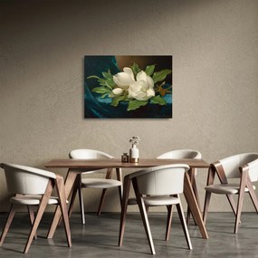 Üveg kép - Martin Johnson Heade, Giant Magnolias on a Blue Velvet Cloth, reprodukciók (70x50 cm)