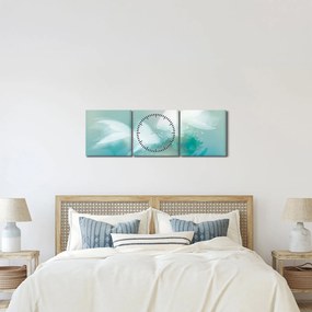 Kép - hal (órával) (90x30 cm)
