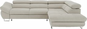 Sarokülőgarnitúra, szürke-bézs taupe, jobbos, FABIA