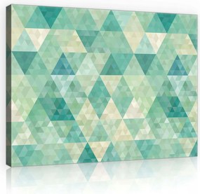 Vászonkép 80x60 Geometrikus szimfónia zöldben Stílusos irodai kiegészítő