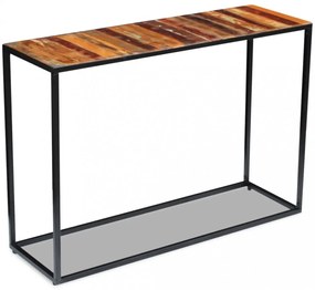 tömör újrahasznosított fa konzolasztal 110 x 35 x 76 cm