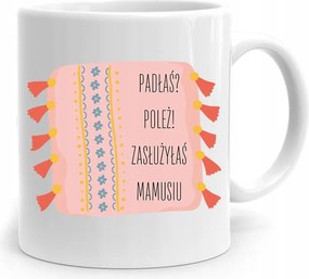 Szülinapi Ajándék Bögre Anyukáknak Elesettél? Feküdj Le! fényképes nyomattal