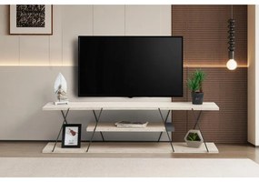TV szekrény Canaz - Fekete, Travertine