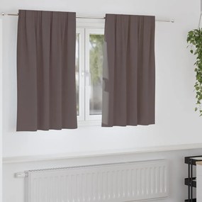 Függönyök függönyökkel 2 pcs sötétbarna 140x140cm Poliészter