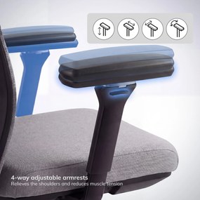 Ergonomikus irodai szék szürke hálós VECTOR