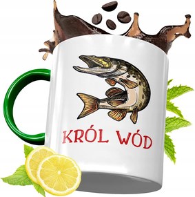 Zöld Bögre Horgászoknak Ajándékba, fényképes nyomattal