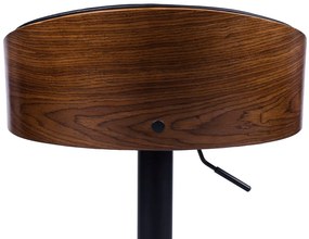 Elegáns Bárszék Fekete Eco-bőr Kárpittal. KANSAS