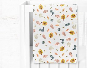 Fehér muszlin gyerek takaró 75x100 cm Forest – Mijolnir