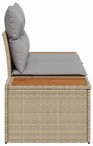 Kerti kanapé Bézs 184 x 62 x 85cm polirattan