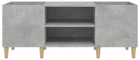 betonszürke szerelt fa hanglemezszekrény 121x38x48 cm