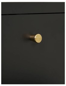 Dalby fiókos szekrény, 2 fiók, acél, fekete 40x40x59,5 cm