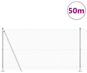Horganyzott drótkerítés 13 fakkos oszloppal 1.2x50 m horganyzott acél