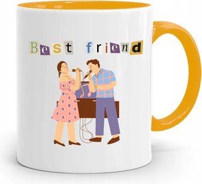 Sárga Bögre Barátoknak Barátok Örökre fényképes nyomtatással