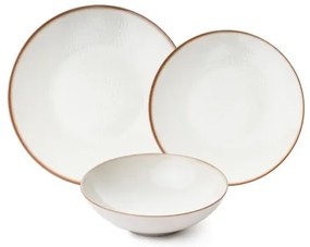 24 darabos bézs porcelán étkészlet