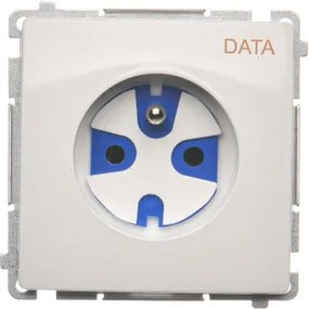 Data aljzat földeléssel és kulccsal fehér Basic BMGD1.01/11 Kontakt-Simon