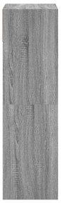 szürke sonoma színű szerelt fa cipőszekrény 60x34x116 cm