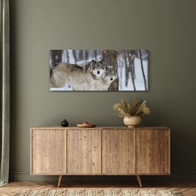 Kép - Farkasok télen (120x50 cm)