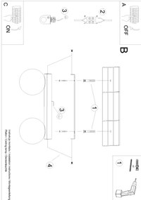 Sollux SL.1152 - Mennyezeti lámpa YOLI 2xG9/12W/230V fekete