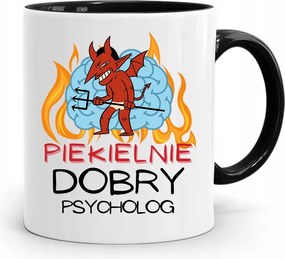 Pszichológus Pszichiáter Terapeuta Bögre Fekete, fényképes nyomattal